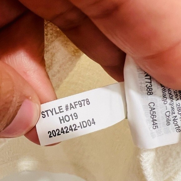 Madewell Texture & Thread Cream Ruffled Mockneck Top Bell Sleeve Women's Medium - Picture 9 of 9